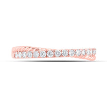 Load image into Gallery viewer, Rose Gold Diamond Elegance Stackable Band Ring - Splendid Jewellery
