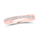 Rose Gold Diamond Elegance Stackable Band Ring - Alternate view 1 from Splendid Jewellery