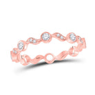 Rose Gold Diamond Eternity Stackable Band | 10kt Rose Gold Womens Round Diamond Stackable Band Ring 1/4 Cttw - Splendid Jewellery