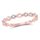 Rose Gold Diamond Eternity Stackable Band - Splendid Jewellery