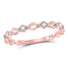Rose Gold Diamond Eternity Stackable Band - Splendid Jewellery