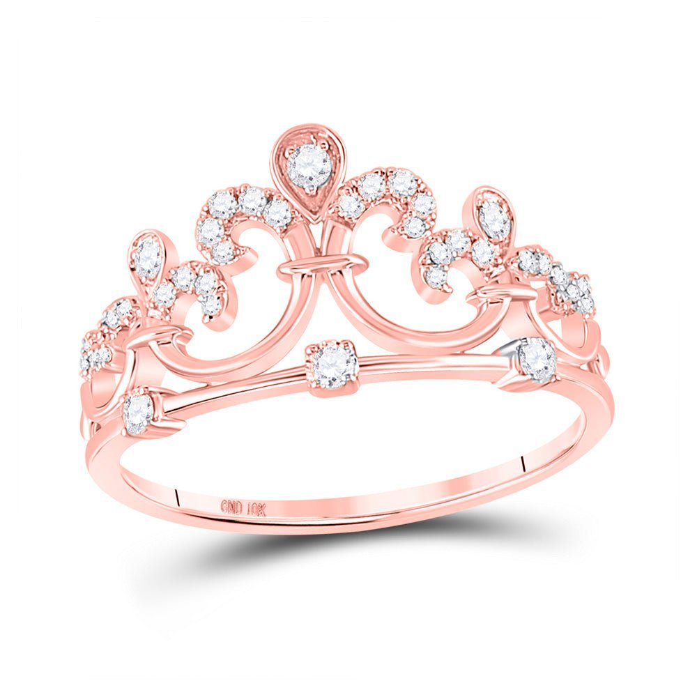 Rose Gold Diamond Filigree Elegance Ring - Splendid Jewellery
