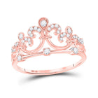 Rose Gold Diamond Filigree Elegance Ring - Splendid Jewellery