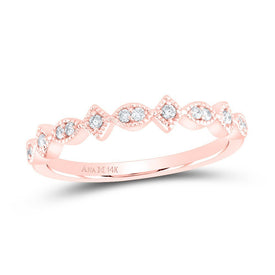 Rose Gold Diamond Geometric Stackable Band Ring - A Mesmerizing Expression of Elegance - Splendid Jewellery
