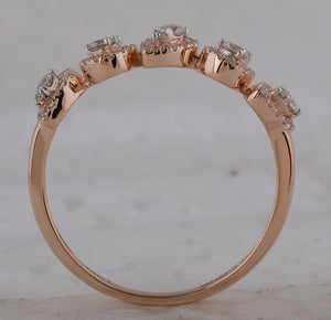 Rose Gold Diamond Harmony Ring - Splendid Jewellery