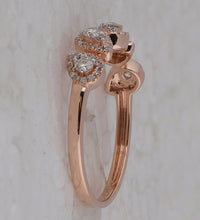 Load image into Gallery viewer, Rose Gold Diamond Harmony Ring - Side View