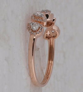 Rose Gold Diamond Harmony Ring - Splendid Jewellery