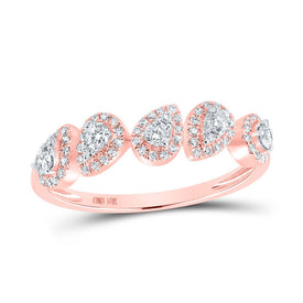 Rose Gold Diamond Harmony Ring - Top View