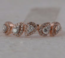 Load image into Gallery viewer, Rose Gold Diamond Harmony Ring - Front View