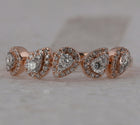 Rose Gold Diamond Harmony Ring - Front View
