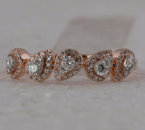 Rose Gold Diamond Harmony Ring - Splendid Jewellery