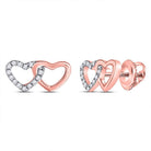 Rose Gold Diamond Heart Earrings: Elegant and Sparkling Love - Splendid Jewellery