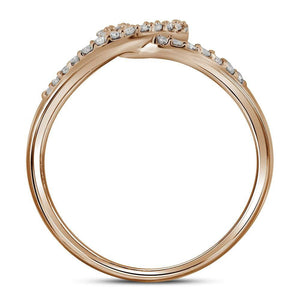 Rose Gold Diamond Heart Elegance Ring - Splendid Jewellery