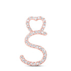 Rose Gold Diamond Heart Initial Pendant - Personalized Elegance and Romance - Splendid Jewellery