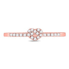 Rose Gold Diamond Heart Knot Stackable Band Ring - A Dazzling Symbol of Love and Elegance - Splendid Jewellery