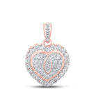 Rose Gold Diamond Heart & Love Symbol Pendant | 1 Carat Round Cut Diamonds | Splendid Jewellery - Splendid Jewellery
