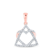 Load image into Gallery viewer, Rose Gold Diamond Heart &amp; Love Symbol Pendant | 1/8 Cttw | Splendid Jewellery - Splendid Jewellery