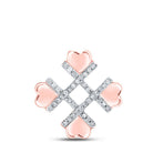 Rose Gold Diamond Heart & Love Symbol Pendant - A Mesmerizing Expression of Love and Elegance - Splendid Jewellery