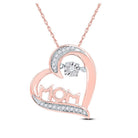 Rose Gold Diamond Heart & Love Symbol Pendant - Eternal Affection - Splendid Jewellery