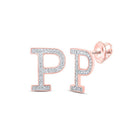 Rose Gold Diamond Initial Earrings: Personalized Elegance by Splendid Jewellery - Splendid Jewellery