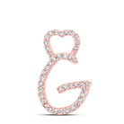 Rose Gold Diamond Initial & Letter Pendant - Personalized Elegance - Splendid Jewellery