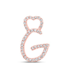 Load image into Gallery viewer, Rose Gold Diamond Initial &amp; Letter Pendant - Personalized Elegance - Splendid Jewellery