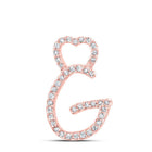 Rose Gold Diamond Initial & Letter Pendant - Personalized Elegance - Splendid Jewellery