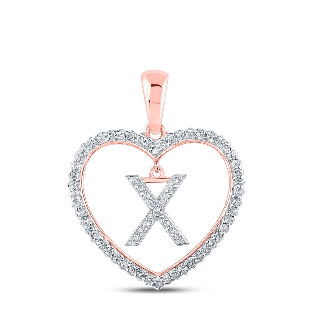 Rose Gold Diamond Initial & Letter Pendant | Personalized Elegance and Brilliance - Splendid Jewellery