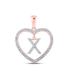 Rose Gold Diamond Initial & Letter Pendant | Personalized Elegance and Brilliance - Splendid Jewellery