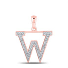 Rose Gold Diamond Initial & Letter Pendant - Personalized Elegance and Glamour - Splendid Jewellery