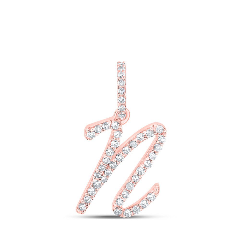 Rose Gold Diamond Initial Necklace - Personalized Elegance - Splendid Jewellery