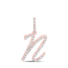 Rose Gold Diamond Initial Necklace - Personalized Elegance - Splendid Jewellery