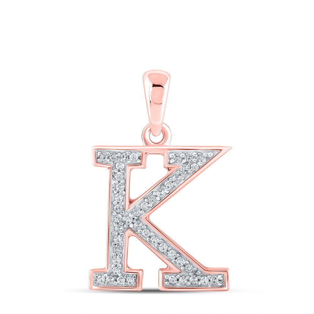 Rose Gold Diamond Initial Necklace - Personalized Elegance at Its Finest - Splendid Jewellery