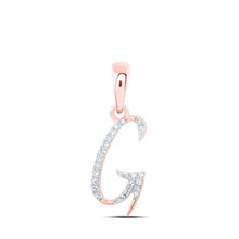 Load image into Gallery viewer, Rose Gold Diamond Initial Pendant: A Mesmerizing Expression of Individuality - Splendid Jewellery
