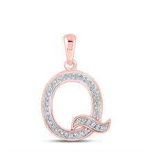 Load image into Gallery viewer, Rose Gold Diamond Initial Pendant: A Personalized Masterpiece of Elegance and Brilliance - Splendid Jewellery
