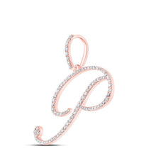 Load image into Gallery viewer, Rose Gold Diamond Initial Pendant: A Radiant Reflection of Personalized Elegance - Splendid Jewellery