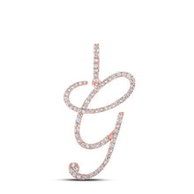 Load image into Gallery viewer, Rose Gold Diamond Initial Pendant - Captivating G Initial Design with Dazzling Diamonds - Splendid Jewellery