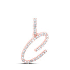 Rose Gold Diamond Initial Pendant | Personalized Charm Necklace - Splendid Jewellery
