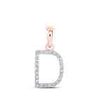 Rose Gold Diamond Initial Pendant | Personalized D Letter Necklace | Splendid Jewellery - Splendid Jewellery