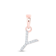 Load image into Gallery viewer, Rose Gold Diamond Initial Pendant - Personalized Elegance - Splendid Jewellery