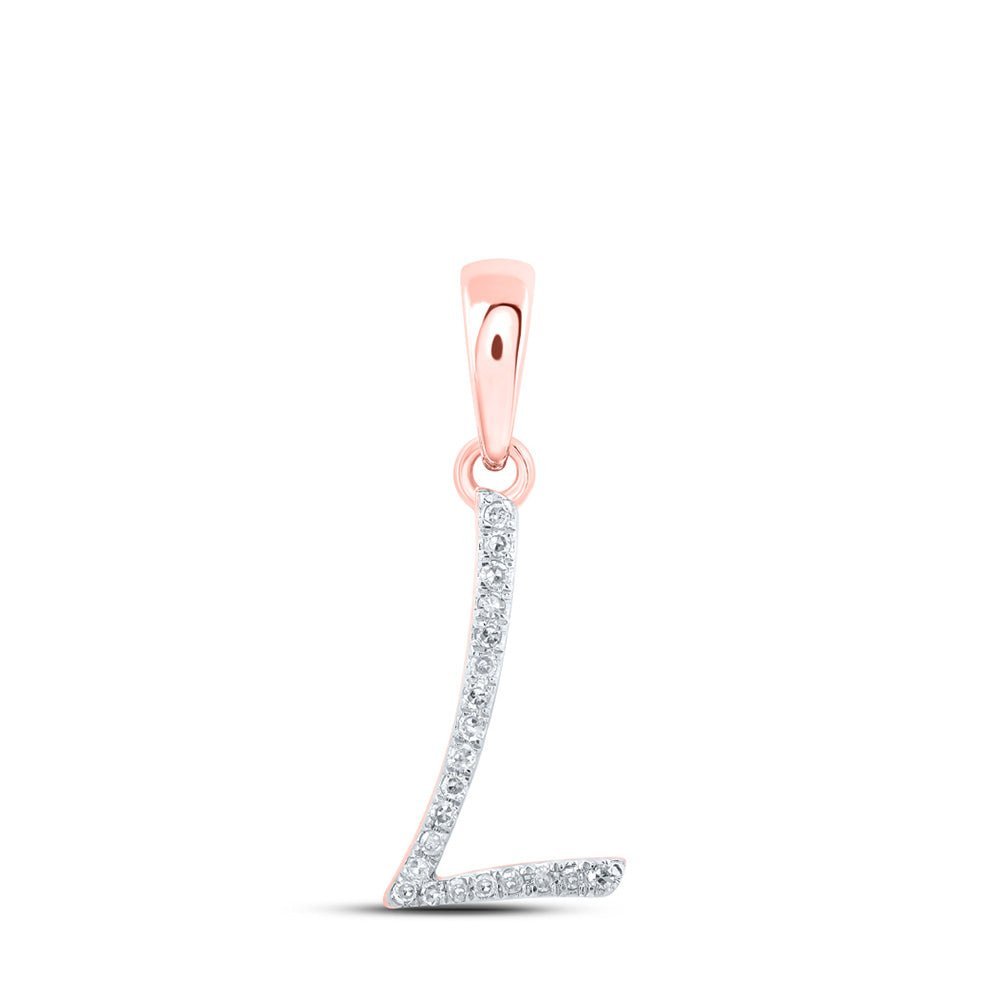 Rose Gold Diamond Initial Pendant - Personalized Elegance - Splendid Jewellery