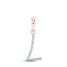 Rose Gold Diamond Initial Pendant - Personalized Elegance - Splendid Jewellery