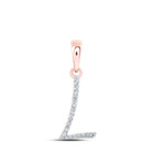 Rose Gold Diamond Initial Pendant - Personalized Elegance - Splendid Jewellery