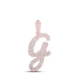 Rose Gold Diamond Initial Pendant - Personalized Elegance - Splendid Jewellery