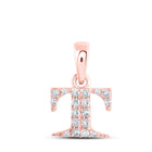 Rose Gold Diamond Initial Pendant - Personalized Elegance - Splendid Jewellery