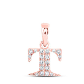 Rose Gold Diamond Initial Pendant - Personalized Elegance - Splendid Jewellery