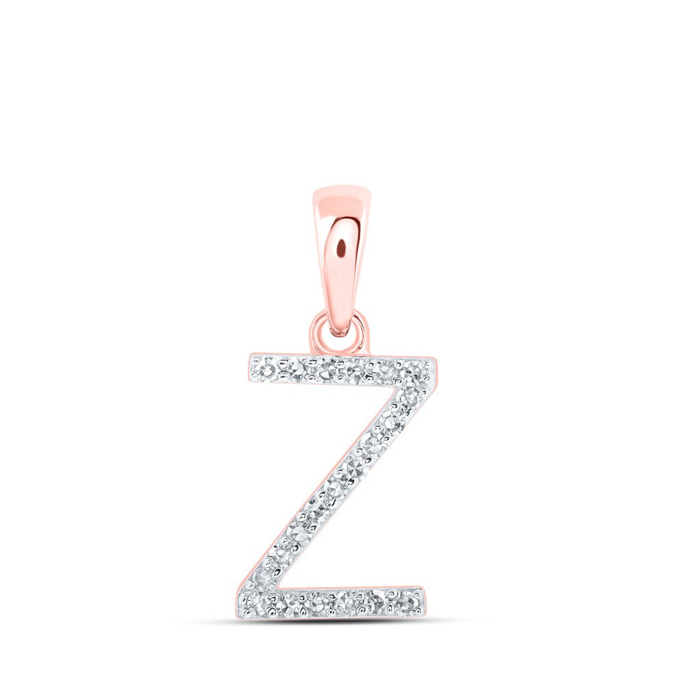 Rose Gold Diamond Initial Pendant - Personalized Elegance - Splendid Jewellery