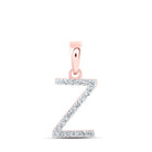 Rose Gold Diamond Initial Pendant - Personalized Elegance - Splendid Jewellery