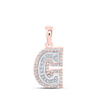 Rose Gold Diamond Initial Pendant - Personalized Elegance - Splendid Jewellery