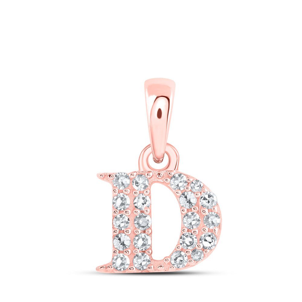Rose Gold Diamond Initial Pendant - Personalized Elegance - Splendid Jewellery